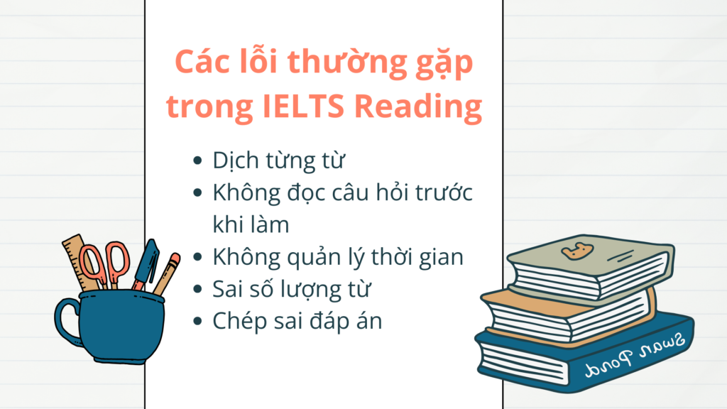 Các lỗi sai thường gặp trong IELTS Reading