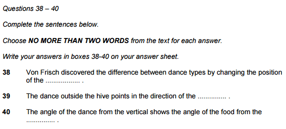 Mô tả dạng câu hỏi Sentence Completion