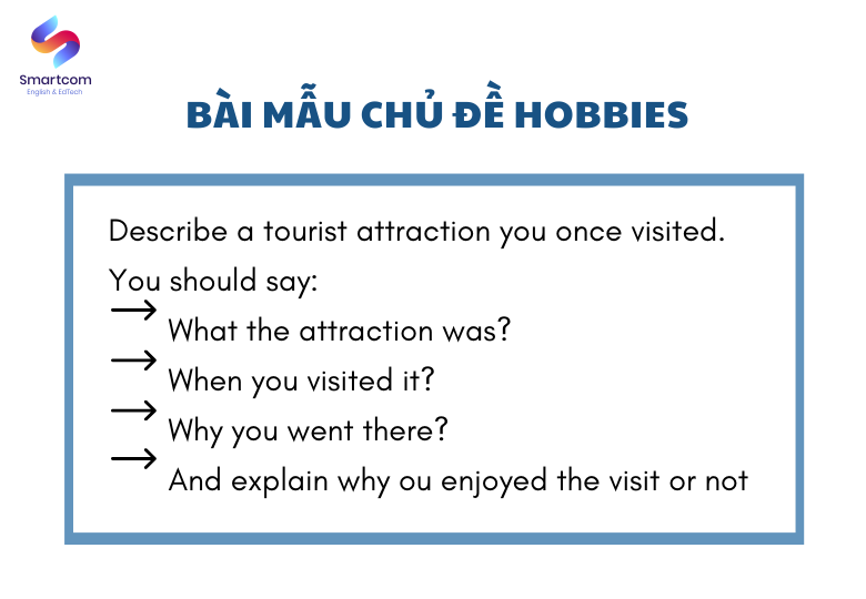 Các mẫu câu trả lời Speaking IELTS part 2 chủ đề Tourism