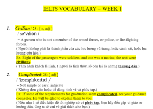 (Ảnh: Ví dụ về bố cục bộ sách "22000 Essential Words for IELTS and TOEFL")
