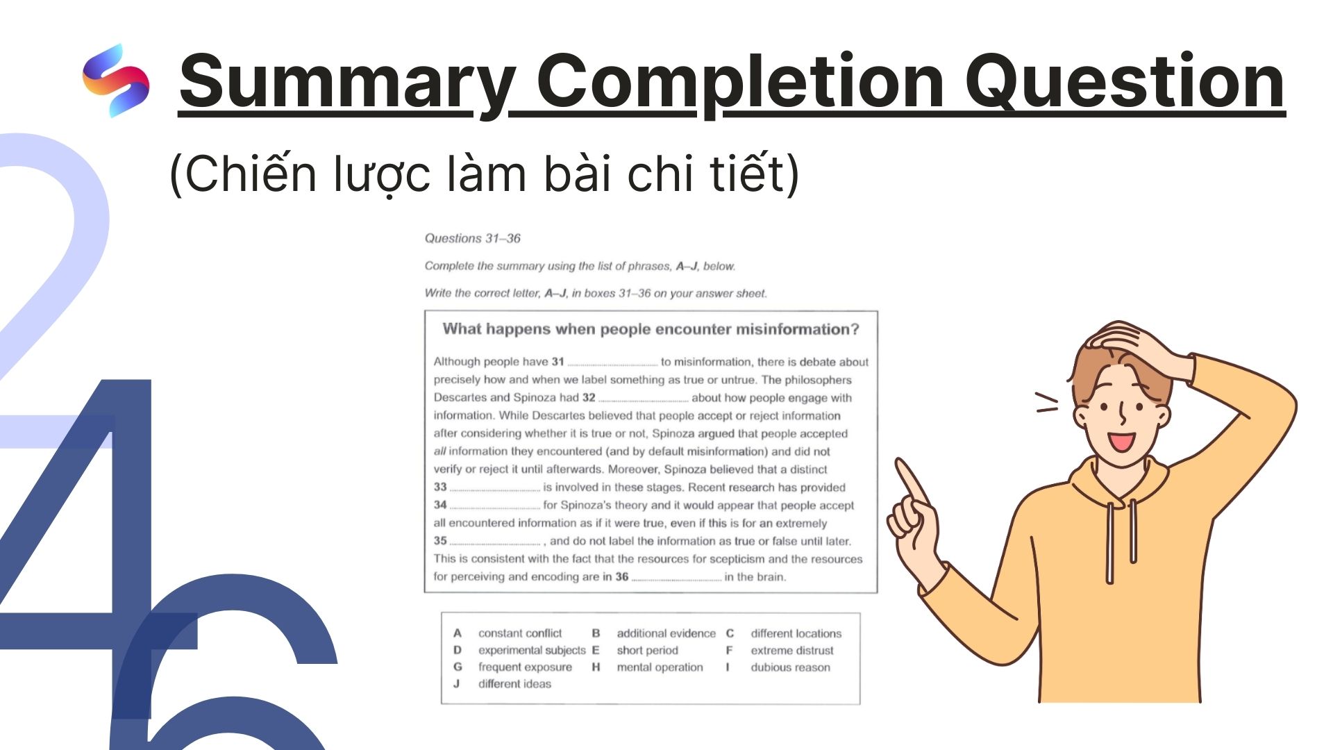 Ảnh nền đường dẫn điều hướng của bài viết Dạng bài Summary Completion Question trong IELTS Reading