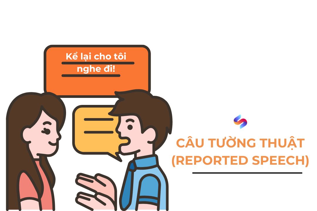 Ảnh nền đường dẫn điều hướng của bài viết Câu tường thuật (Reported Speech): Quy tắc & cách lùi thi chi tiết