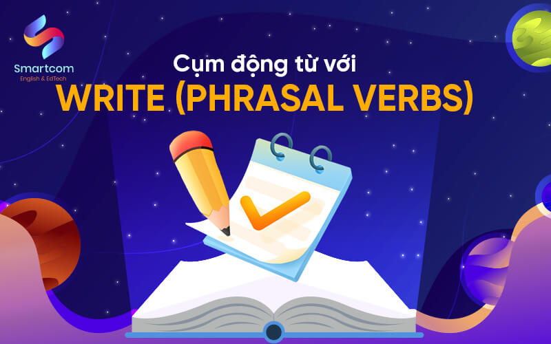 cụm động từ với write