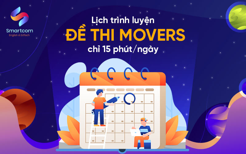 lịch trình để luyện đề thi movers