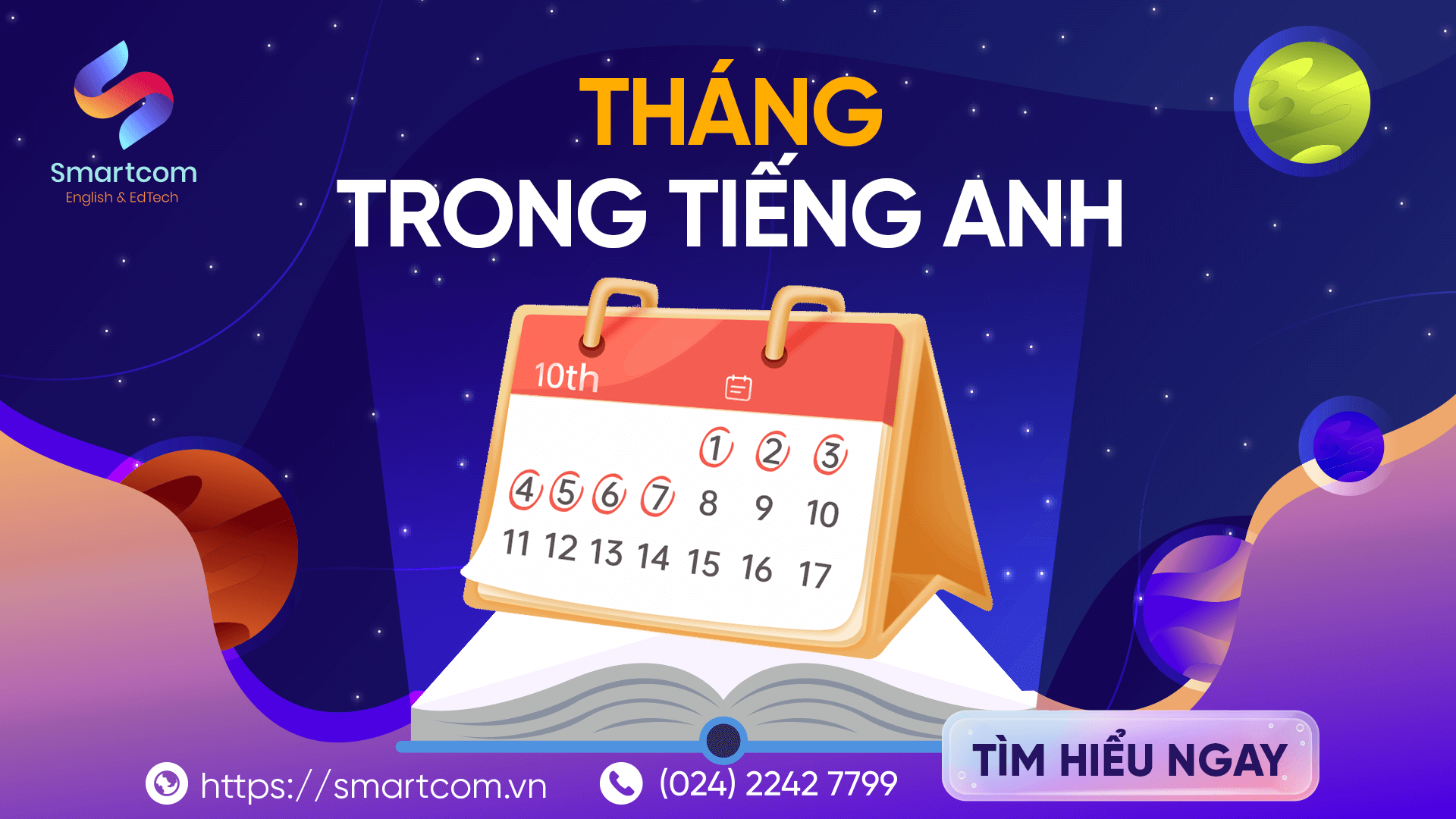 Các tháng trong tiếng Anh
