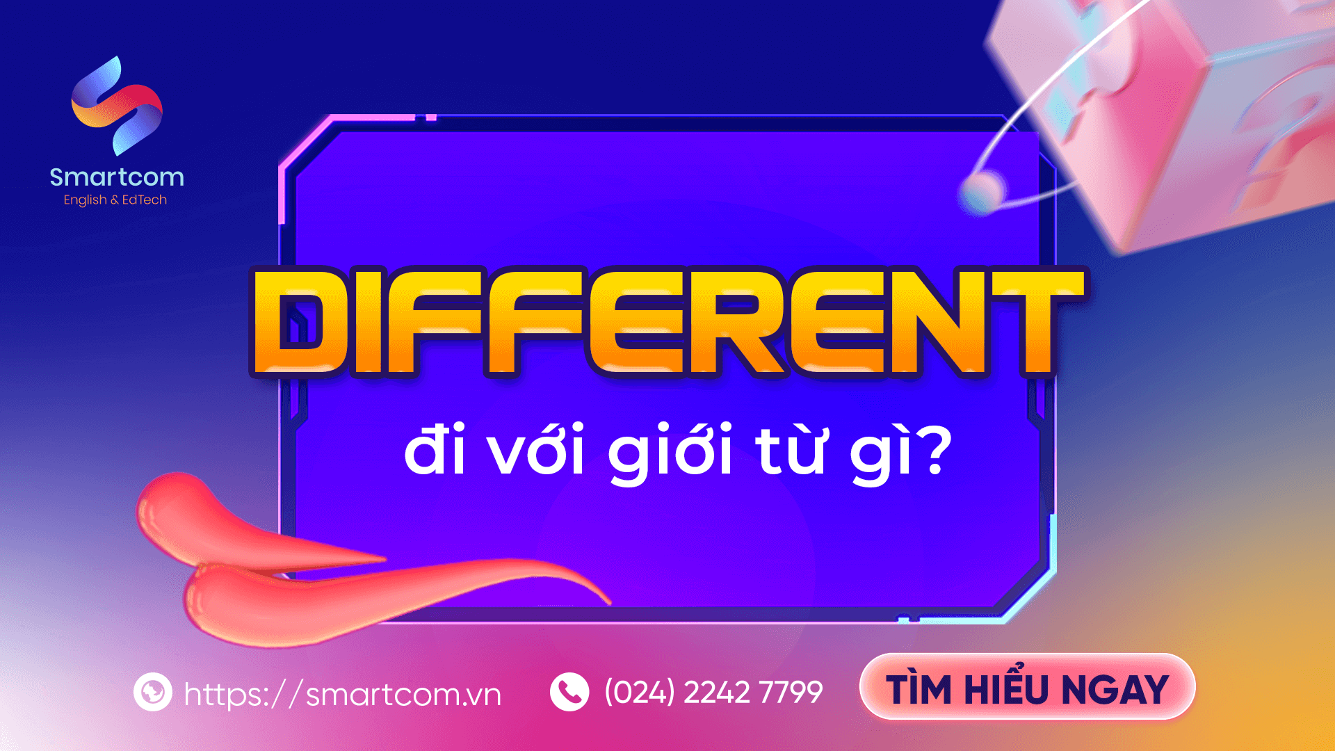 Different đi với giới từ gì?