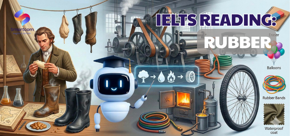 IELTS Reading “Rubber” – Bài lịch sử tưởng nhẹ nhàng nhưng làm ẩu rất dễ sai hàng loạt.