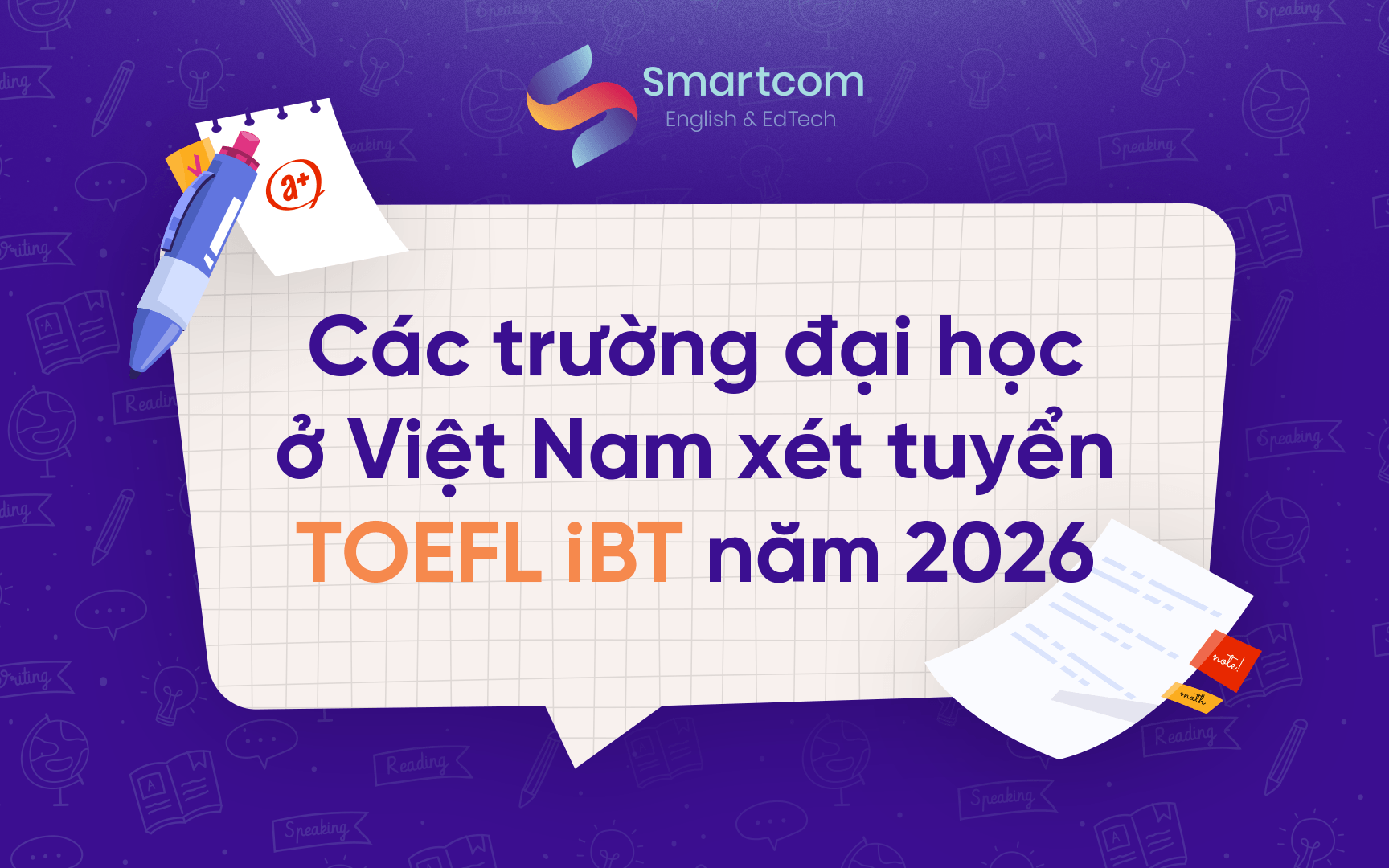 các trường đại học việt nam xét tuyển toefl ibt