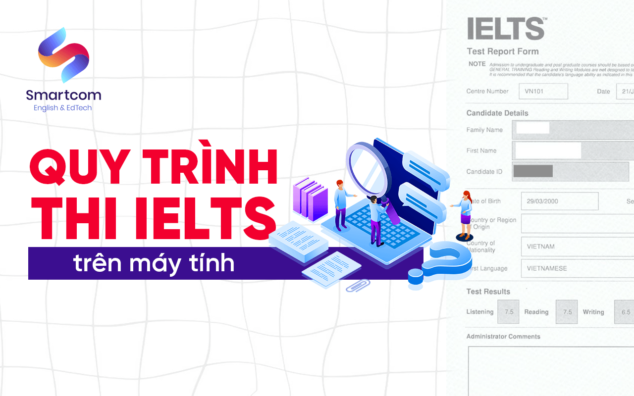 quy trình thi ielts trên máy tính