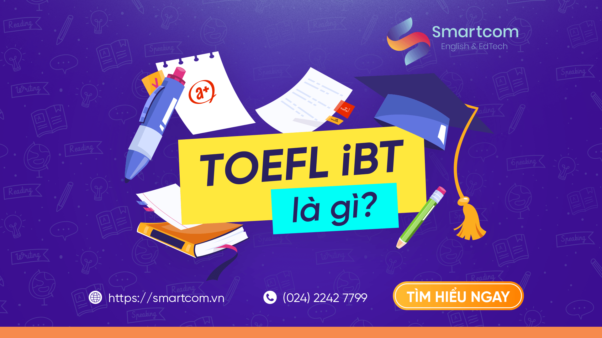 Ảnh nền đường dẫn điều hướng của bài viết TOEFL iBT là gì?