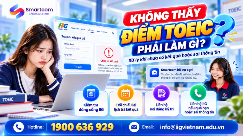 Cách xem điểm thi TOEIC IIG online
