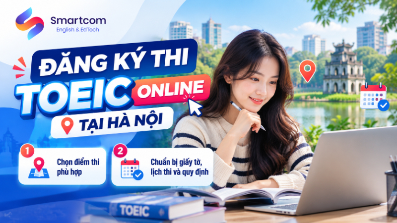 Đăng ký thi TOEIC online tại Hà Nội: chọn điểm thi và chuẩn bị ngày thi