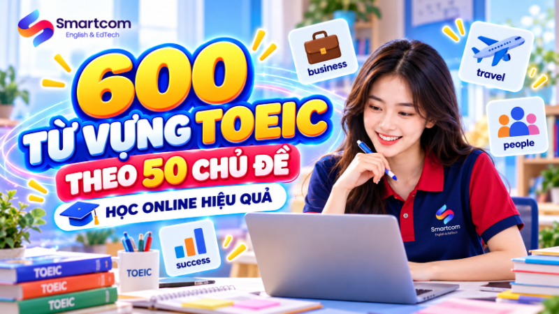 Học 600 từ vựng TOEIC online theo 50 chủ đề thông dụng