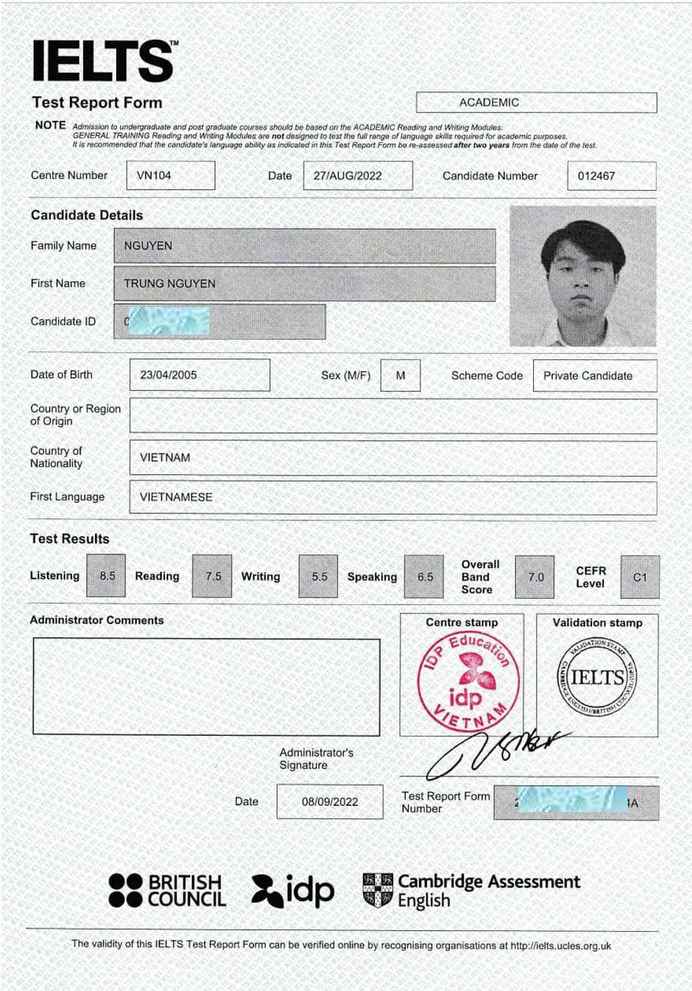 Nguyẽn Trung Nguyen IELTS 7.0 1