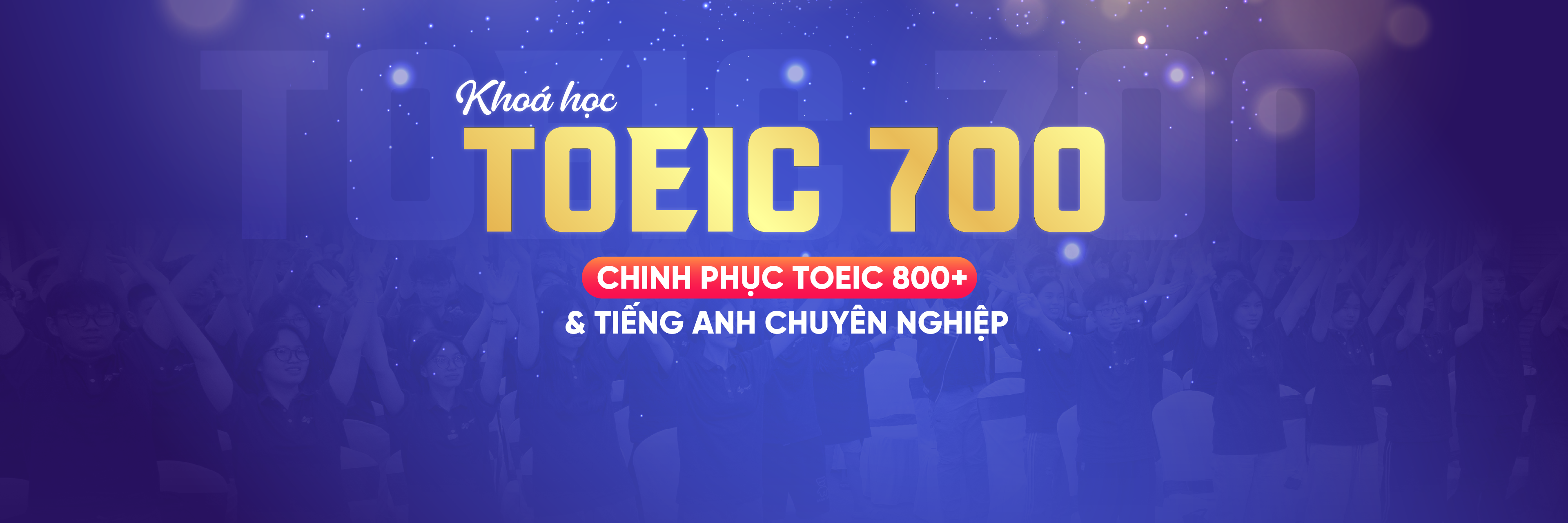 Ảnh nền đường dẫn điều hướng của bài viết Khóa học TOEIC 700: Chinh phục TOEIC 800+ & tiếng Anh chuyên nghiệp