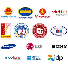 Đối tác đào tạo TOEIC và IELTS cho các trường ĐH (FTU, NEU, ĐH BKHN,..) các tập đoàn lớn (Vingroup, Viettel, FPT, LG, Sony) 