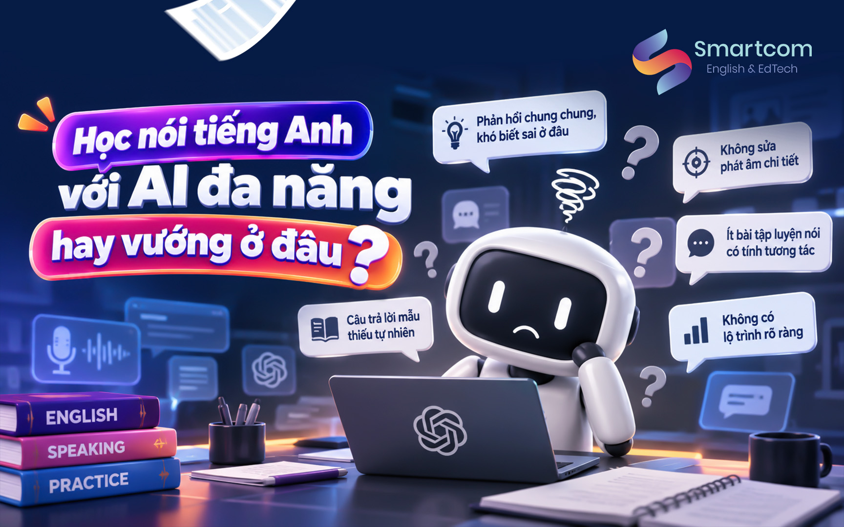 Học nói tiếng Anh với AI đa năng hay vướng ở đâu? Học nói tiếng Anh với AI đa năng hay vướng ở đâu?