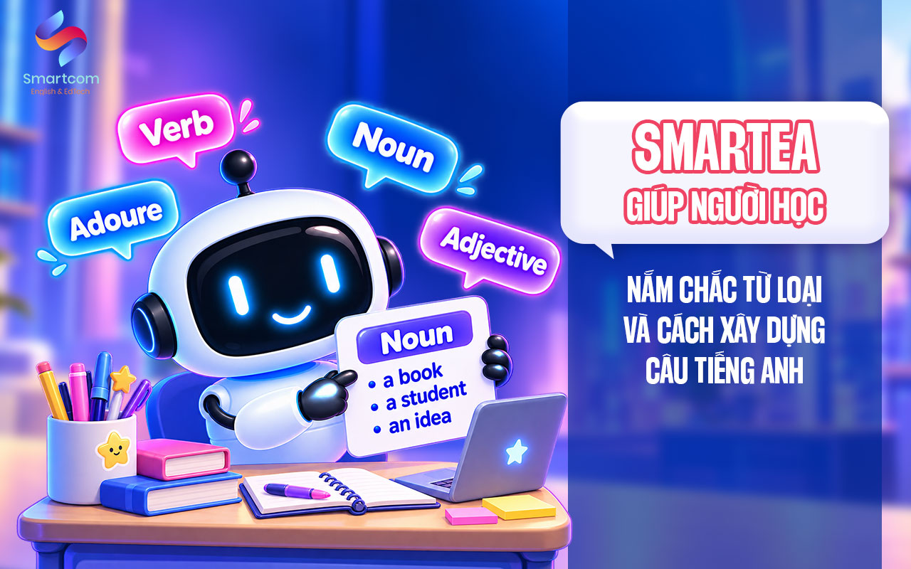 Smartea giúp người học nắm chắc từ loại và cách xây dựng câu tiếng Anh Smartea giúp người học nắm chắc từ loại và cách xây dựng câu tiếng Anh