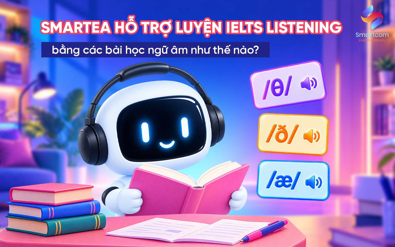 Smartea hỗ trợ luyện IELTS Listening bằng các bài học ngữ âm Smartea hỗ trợ luyện IELTS Listening bằng các bài học ngữ âm