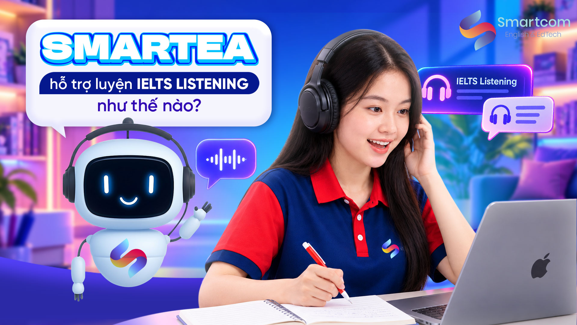 Smartea hỗ trợ luyện IELTS Listening như thế nào?