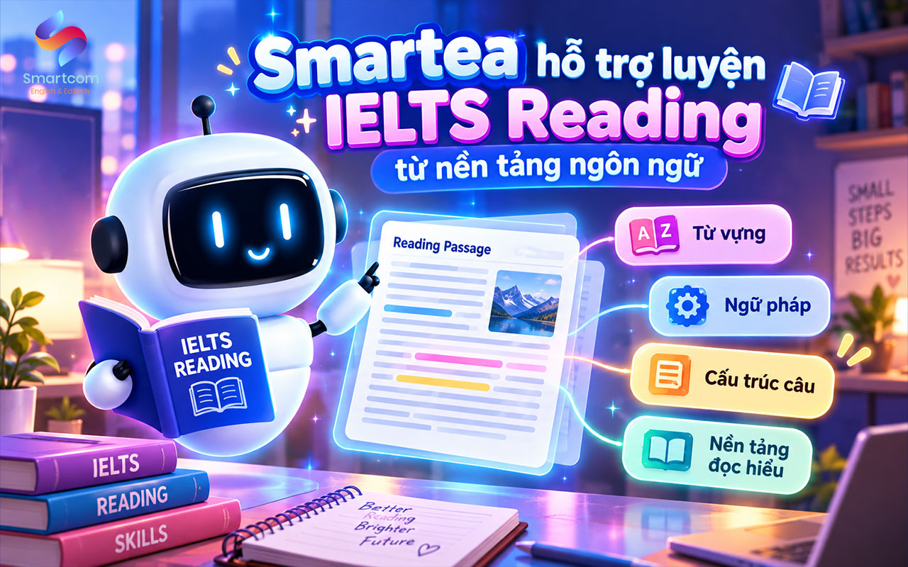 Smartea hỗ trợ luyện IELTS Reading từ nền tảng ngôn ngữ Smartea hỗ trợ luyện IELTS Reading từ nền tảng ngôn ngữ