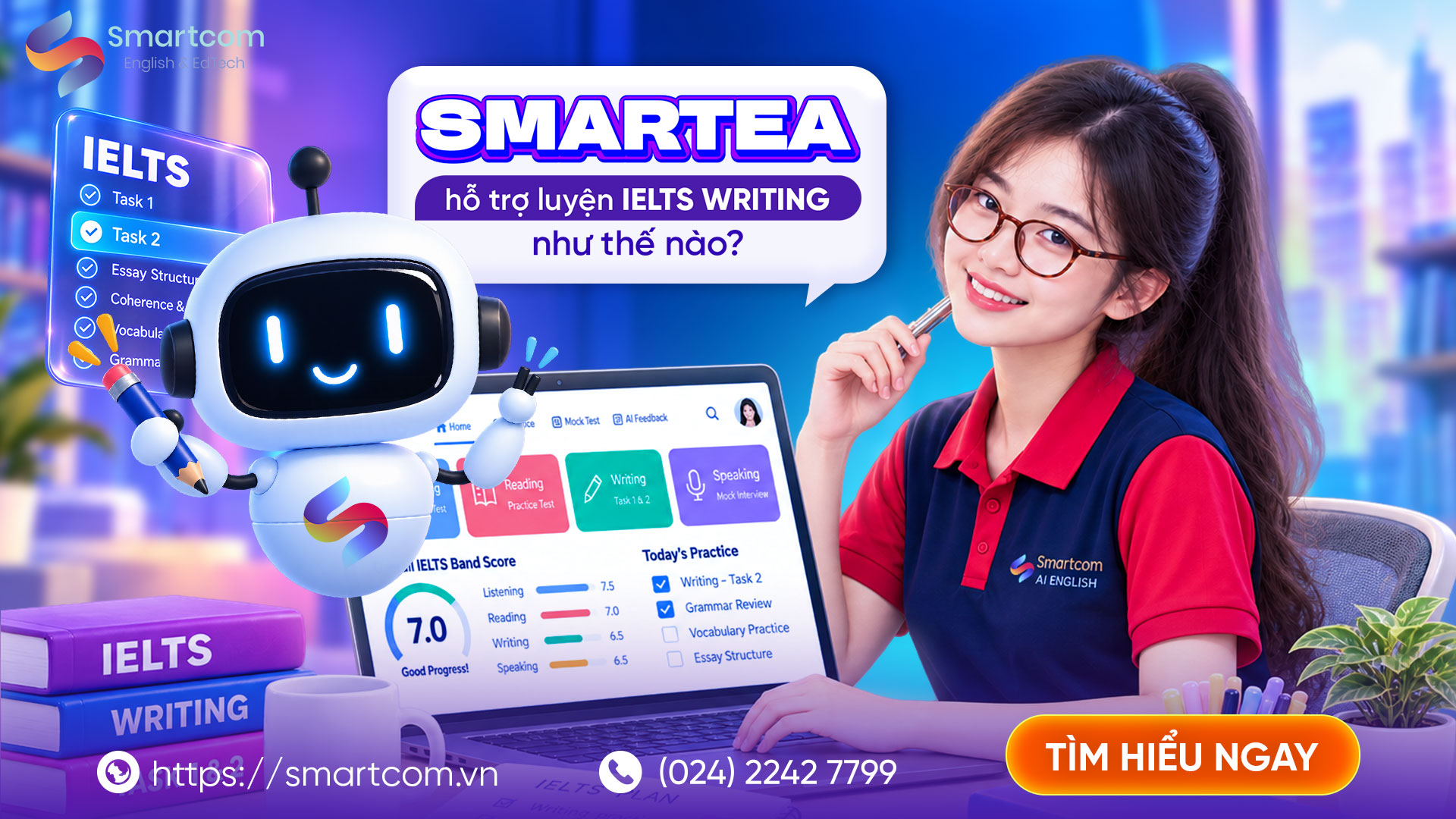 Smartea hỗ trợ luyện IELTS Writing như thế nào?